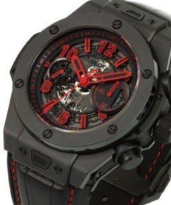 Big Bang Unico All Black - Red Black Ceramic - Limited Edition to 100 pcs. Black Ceramic on Strap with Skeleton Dial 