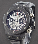 Hublot Big Bang Unico in Carbon Fiber Case on Black Rubber Strap with Skeleton Dial