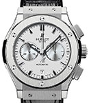 Classic Fusion 42mm Automatic in Titanium On Black Leather Strap with Silver Opaline Dial