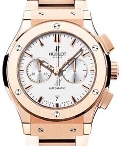 Classic Fusion 42mm Automatic in Rose Gold on Rose Gold Bracelet with Silver Opaline Dial - Gold Markers