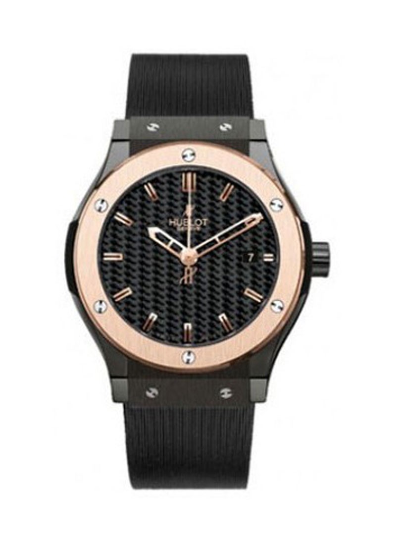 Hublot Classic Fusion 38mm  in Ceramic with Rose Gold Bezel