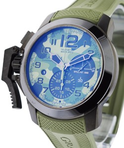 Chronofighter 1695 Black Arrow in Stainless Steel with Black PVD On Green Rubber Strap with Green Camouflage Dial
