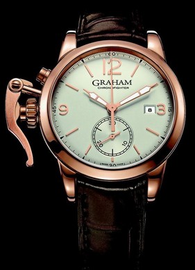 Chronofighter 1695 Erotic Japanese 42mm in Rose Gold Rose Gold on Strap with Silver Dial with Gold Accents