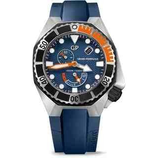 Sea Hawk 1000 in Steel on Blue Rubber with Cobalt Blue Dial with Orange/Black Bezel
