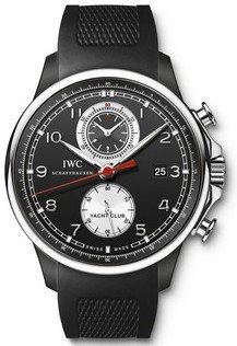  Portuguese Yacht Club Chronograph Boutique Edition Steel on Rubber Strap with Black Arabic Dial