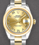 2-Tone Datejust 31mm on Oyster Bracelet with Champagne Roman Dial