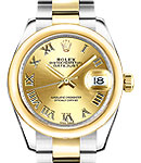 2-Tone Datejust 31mm on Oyster Bracelet with Champagne Roman Dial