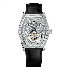 Malte Tourbillon Mens Manual in White Gold with Diamonds On Black Crocodile Strap with Pave Diamond Dial