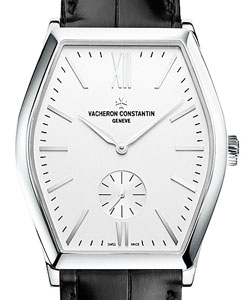Malte Small Seconds in White Gold On Black Alligator Strap with Silver Sand Blasted Dial