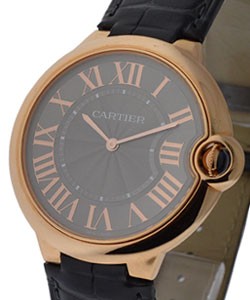 Ballon Bleu Ultra Thin in Rose Gold on Black Crocodile Leather Strap with Gray  Dial