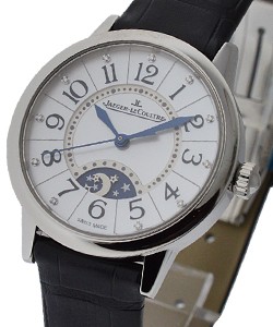 Rendez Vous Day and Night in Steel On Black Alligator Strap with Mother of Pearl Dial