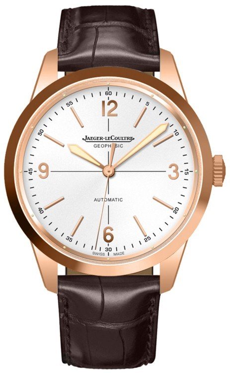 Geophysic 1958  in Rose Gold - Limited Edition of 300 Pieces On Brown Alligator Strap with White Opaline Dial