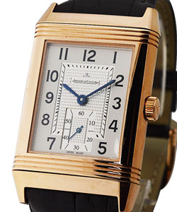 Reverso Grande 976 Classique Rose Gold on Strap with Silver Dial