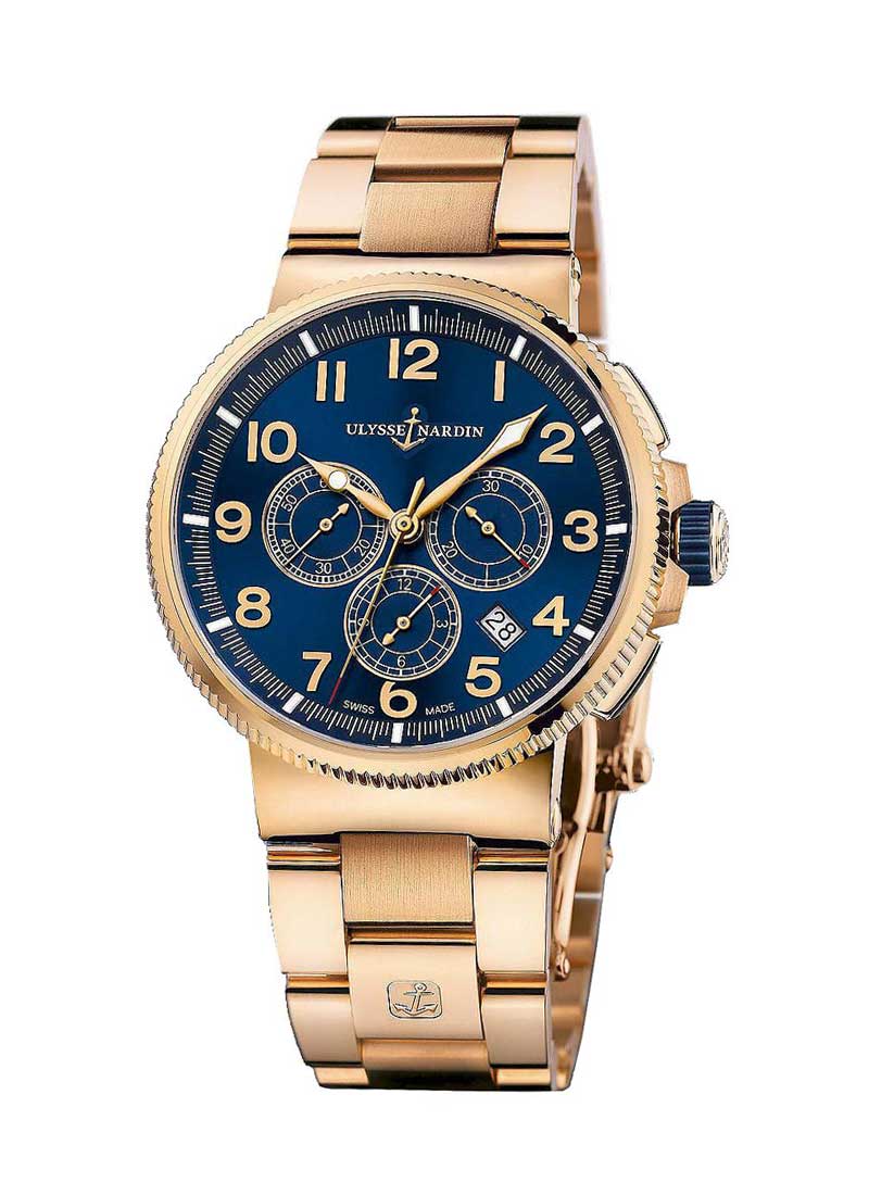 Ulysse Nardin Marine Chronograph 43mm Automatic in Rose Gold