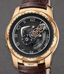 Freak Cruiser 7 day Carrousel Flying Tourbillon Manual in Rose Gold On Brown Crocodile Strap with Black Arabic Dial