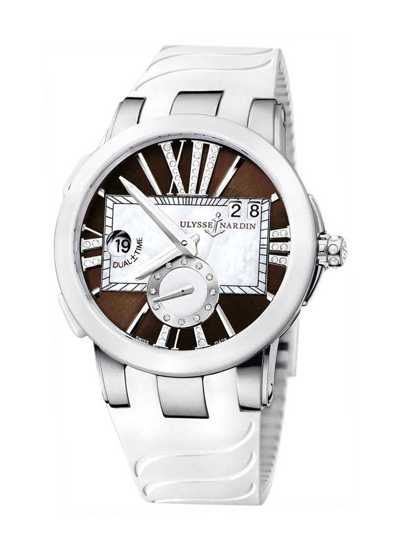 Ulysse Nardin Executive Dual Time in Steel with White Ceramic Bezel