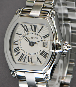 Roadster 30mm Quartz in Steel on Steel Bracelet with Silver Dial