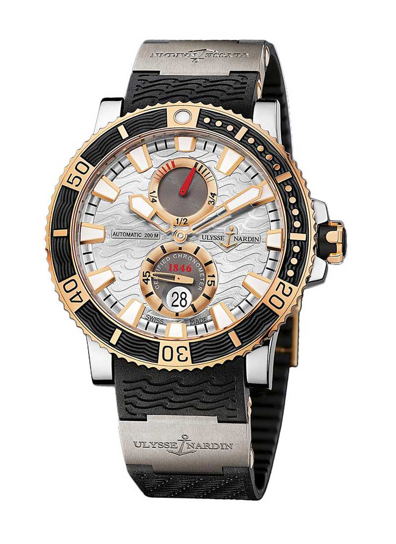 Ulysse Nardin Maxi Marine Diver Chronometer 45mm Automatic in Titanium and Rose Gold Bezel