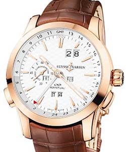 Perpetual Manufacture 43mm  in Rose Gold - Limited Edition of 250 Pieces On Brown Crocodile Leather Strap with Silver Dial