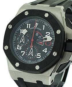 Team Alinghi Offshore in  Platinum with Forger Carbon bezel on Black Vulcanished  Rubber Strap with Black Dial -Limited Edition  to 107pcs - Non-Outlined Logo D