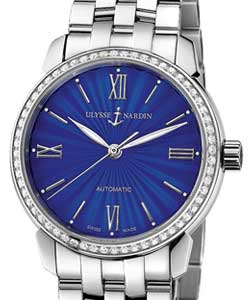 Classico 31mm Automatic Steel with Diamond Bezel On Steel Bracelet with Blue Dial