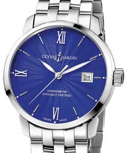 Classico 40mm Automatic in Steel On Steel Bracelet with Blue Dial
