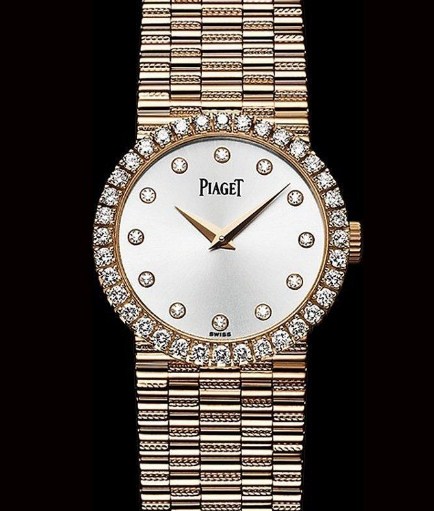 Piaget Tradition Mens 25mm Manual in Rose Gold with Diamond Bezel