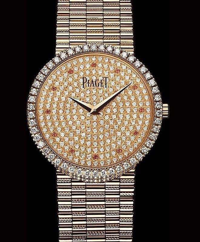 Tradition 32mm Manual in Rose Gold with Diamond Bezel On Rose Gold Bracelet with Pave Diamond Dial