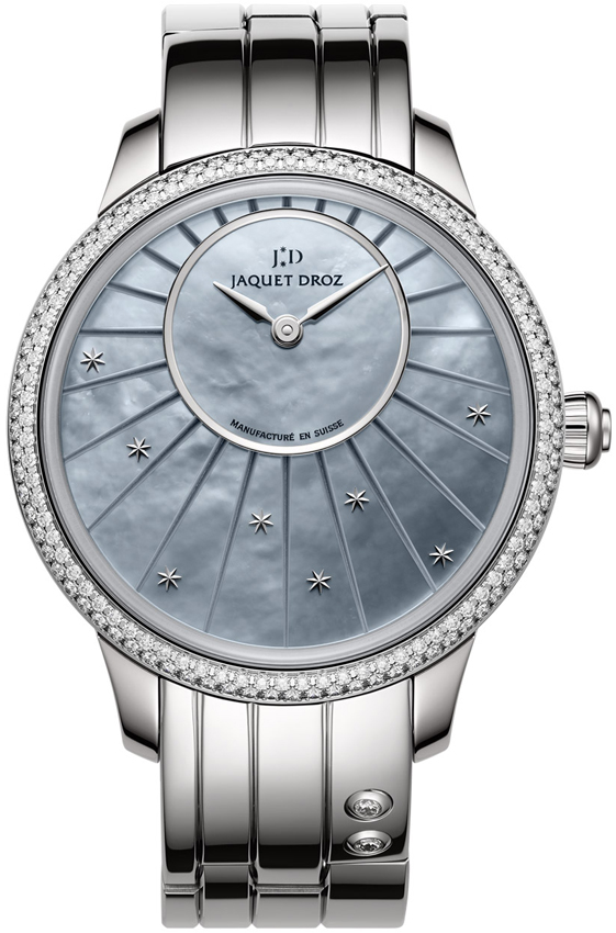 Petite Heure Minute Ladies 35mm Automatic in Steel with Diamond Bezel on Steel Bracelet with Blue MOP Dial - 