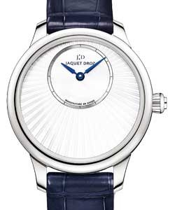 Petite Heure Minute Ladies 35mm Automatic - White Gold Blue Alligator Strap with Blue MOP Sunray Dial