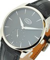 Tonda 1950 Mens 39mm Automatic in White Gold on Black Alligator Leather Strap with Opaline Black Dial
