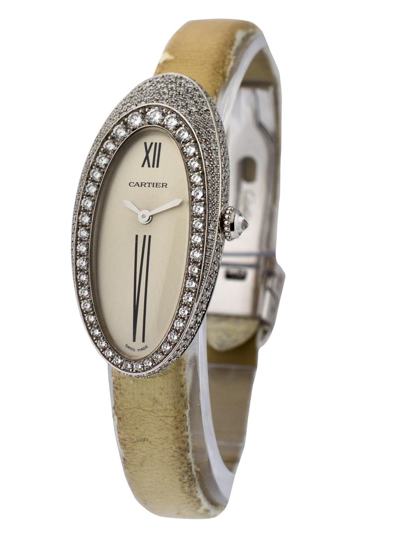 Cartier Alcyone in White Gold with Diamond Case
