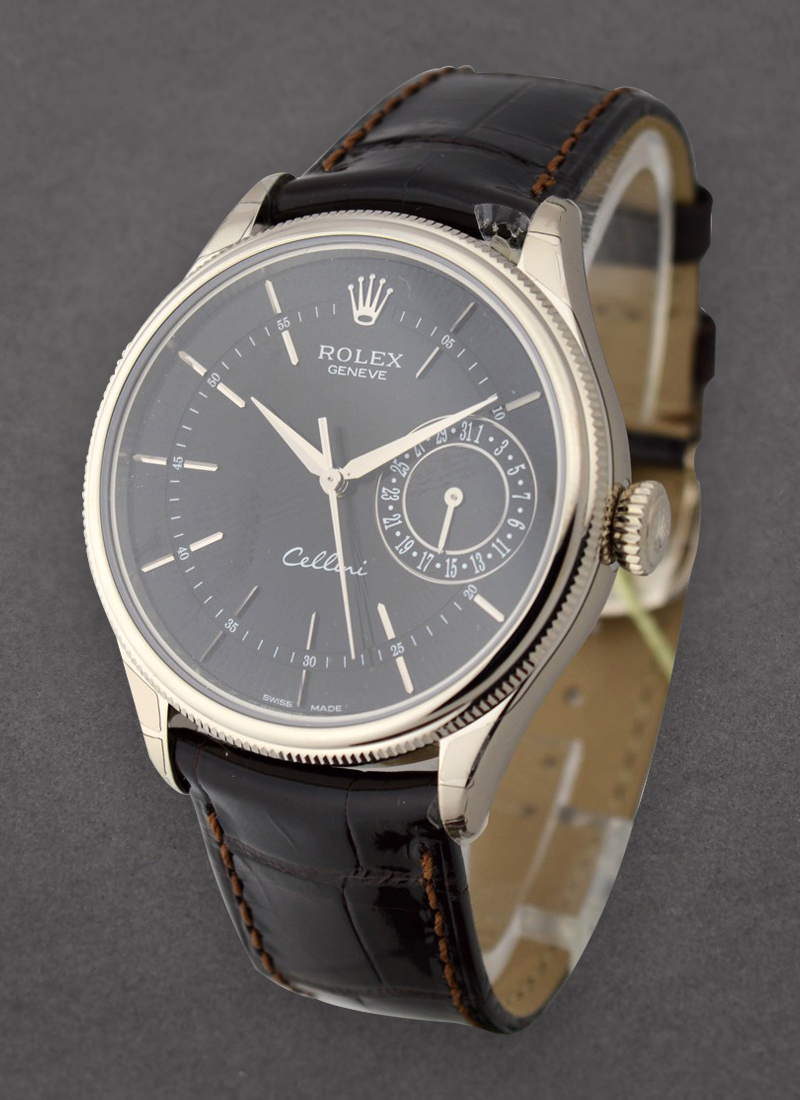 Rolex Unworn Cellini Date 39mm in White Gold