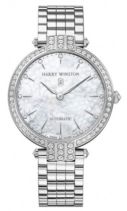 Premier Ladies 36mm Automatic in White Gold with Diamonds Bezel on White Gold Bracelet with Mother of Pearl Diamond Dial