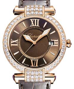 Imperiale Ladies 36mm Quartz in Rose Gold Brown Alligator Strap with Brown Dial