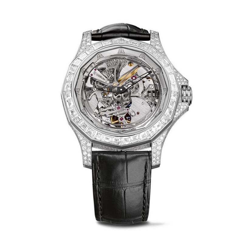 Corum Admirals Cup Legend Repeater Acoustica in White Gold with Baguette Diamond Bezel
