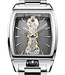Golden Bridge Automatic in White Gold on White Gold Bracelet with Gray Openwork Dial
