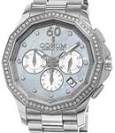 Admirals Cup Legend Chronograph 38mm in Steel with Diamond Bezel On Steel bracelet with MOP Diamond Dial
