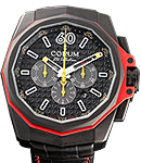 Admirals Cup AC-One Venezuela in Titanium on Black Alligator Leather Strap in Black Textured Dial