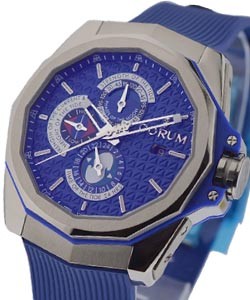 Admirals Cup AC-One in Titanium on Blue Rubber Strap with Blue Textured Dial