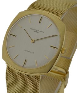 Mens Vintage Automatic in Yellow Gold on YG Bracelet with Silver Dial