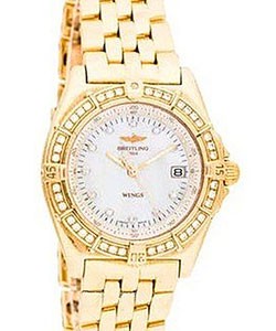 WIndrider Ladies in Yellow Gold on Yellow Gold Bracelet with White Dial with Arabics