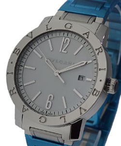 Bvlgari-Bvlgari 41mm Automatic in Steel On Bracelet with White Dial