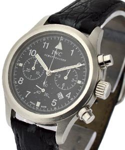 Fliegerchronograph - Quartz Steel on Strap with Black Dial