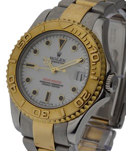 Yacht-Master 2-Tone Mid Size 35mm on 2-Tone Bracelet with White Dial with Black Marker