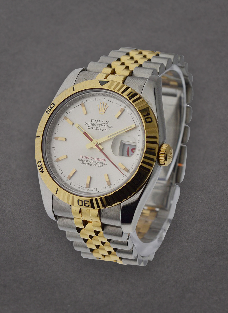 Pre-Owned Rolex 2-Tone Datejust 36mm with Thundered Bird Bezel