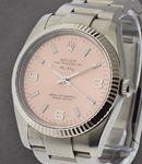 Airking - 34mm - New Style - Fluted Bezel on Oyster Bracelet with Salmon Arabic Dial