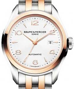 Clifton Womens 30mm Automatic in 2-Tone On Steel and Rose Gold Bracelet - Silver Dial