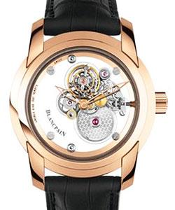 L-Evolution One-Minute Flying Carousel in Rose Gold- Limited Edition On Black Alligator Leather Strap with Sapphire Dial