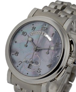 Marine Chronograph with Black Mother of Pearl Dial Steel Case - Steel Bracelet  -  34mm - Automatic
